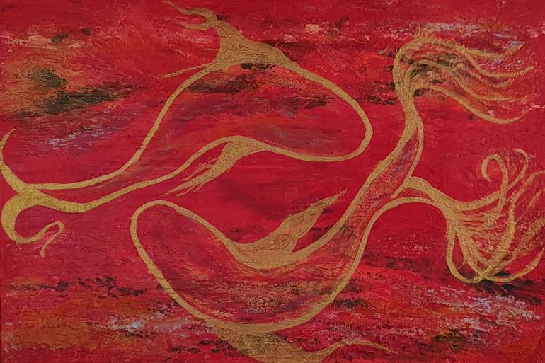 Original Abstract Expressionism Abstract Painting by Thulasi Kumar