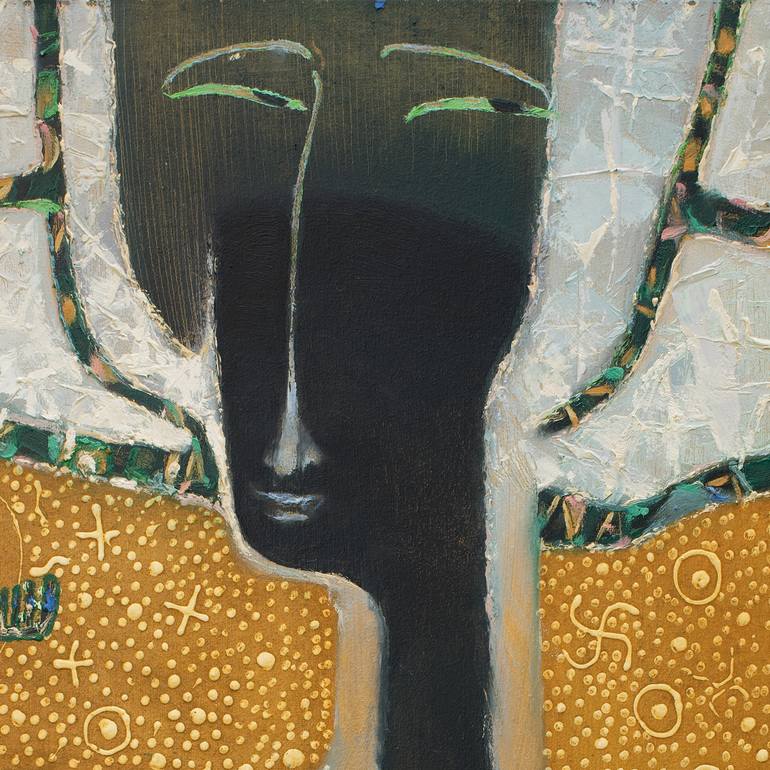 Original Folk Women Painting by Anatolii Furlet