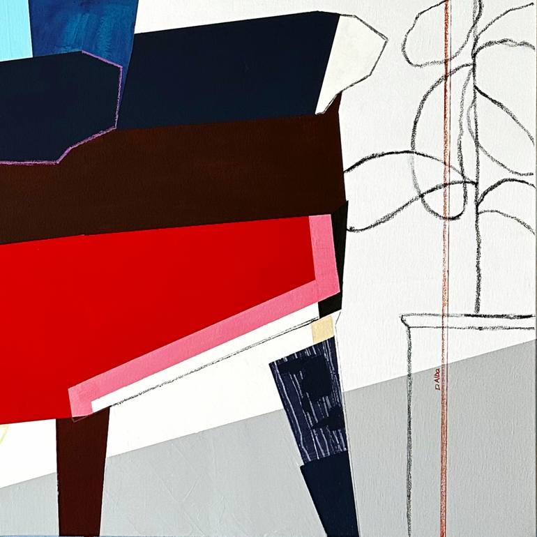 Original Cubism Abstract Painting by Diego Alba