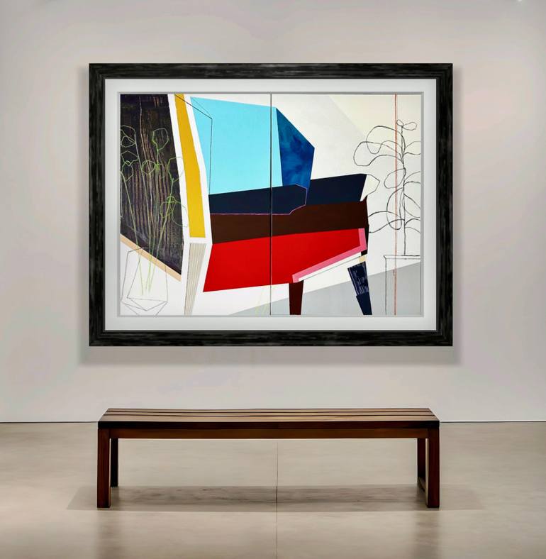 Original Cubism Abstract Painting by Diego Alba