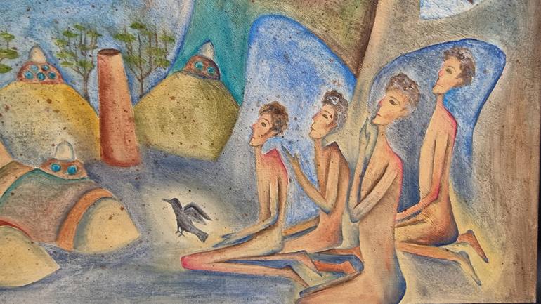 Original Contemporary People Painting by Lili Ghane