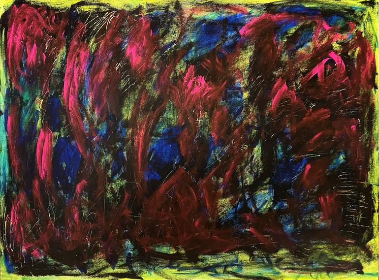 Original Abstract Painting by Stephen Stewart | Abstract Art on Canvas | The Atchafalaya At Sunset
