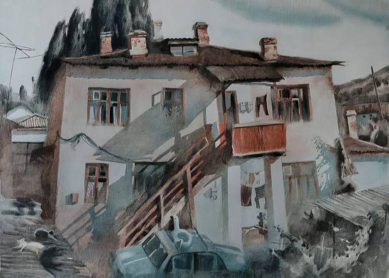Original Home Painting by Mariya Zhakupova | Impressionism Art on Canvas | Where the Heart Is