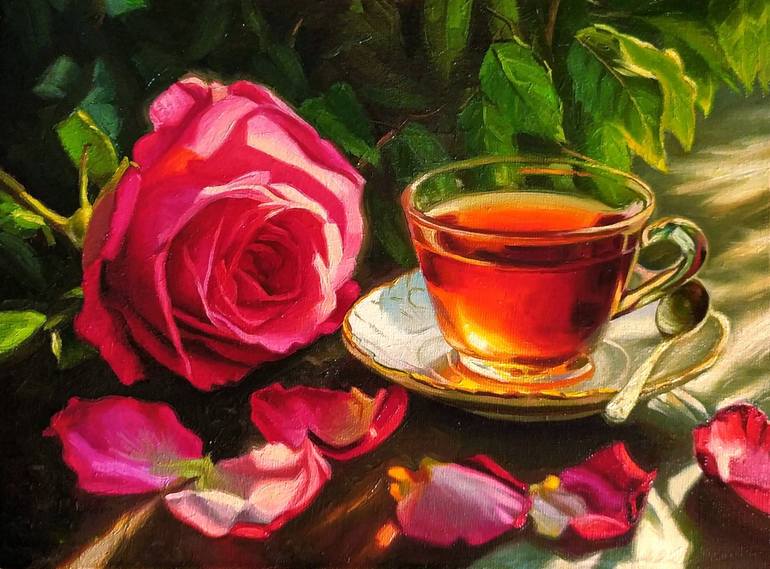Tea Time paintings | Saatchi Art