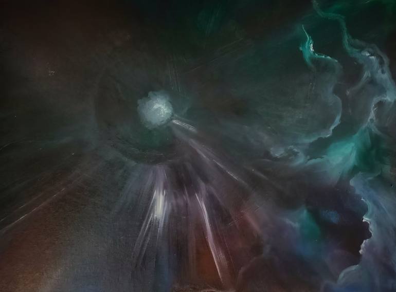 Cosmic Exploration Through Celestial Colors Original Painting by askar abuov