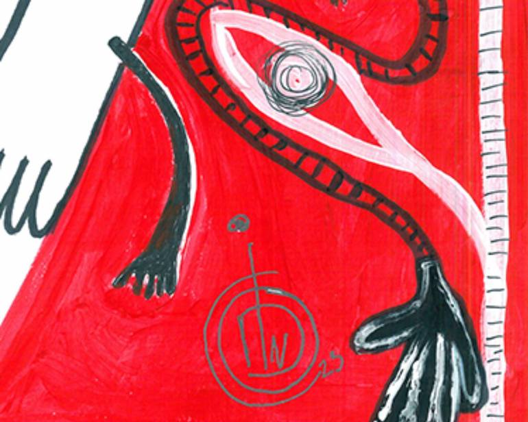 Original Abstract Expressionism Fantasy Mixed Media by Alina Codin