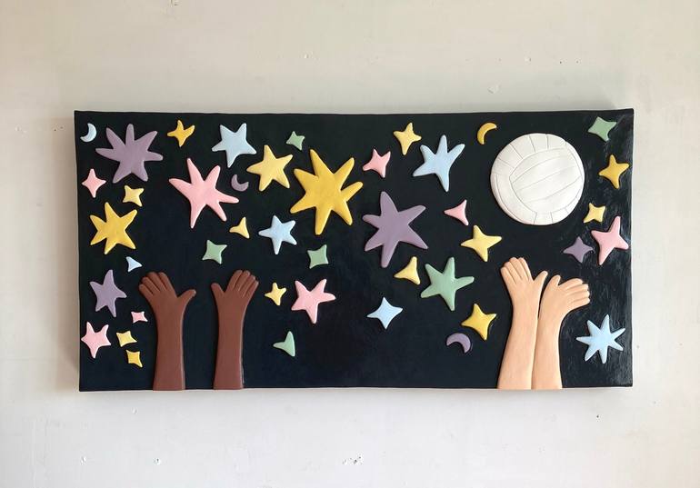 Original Children Painting by Hugo Castilho | Abstract Art on Canvas | 48 passes and lots of longing