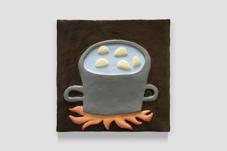 Original Food & Drink Painting by Hugo Castilho | Abstract Art on Canvas | Potatoes make you sleepy and I could use some rest