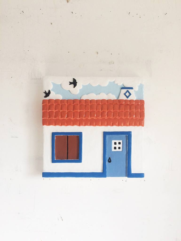 Original Geometric Architecture Painting by Hugo Castilho