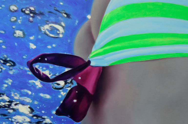 Original Photorealism Women Painting by Jean-Pierre Kunkel