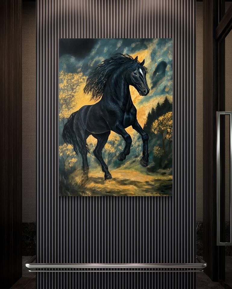 Original Contemporary Horse Painting by Francesca Dei