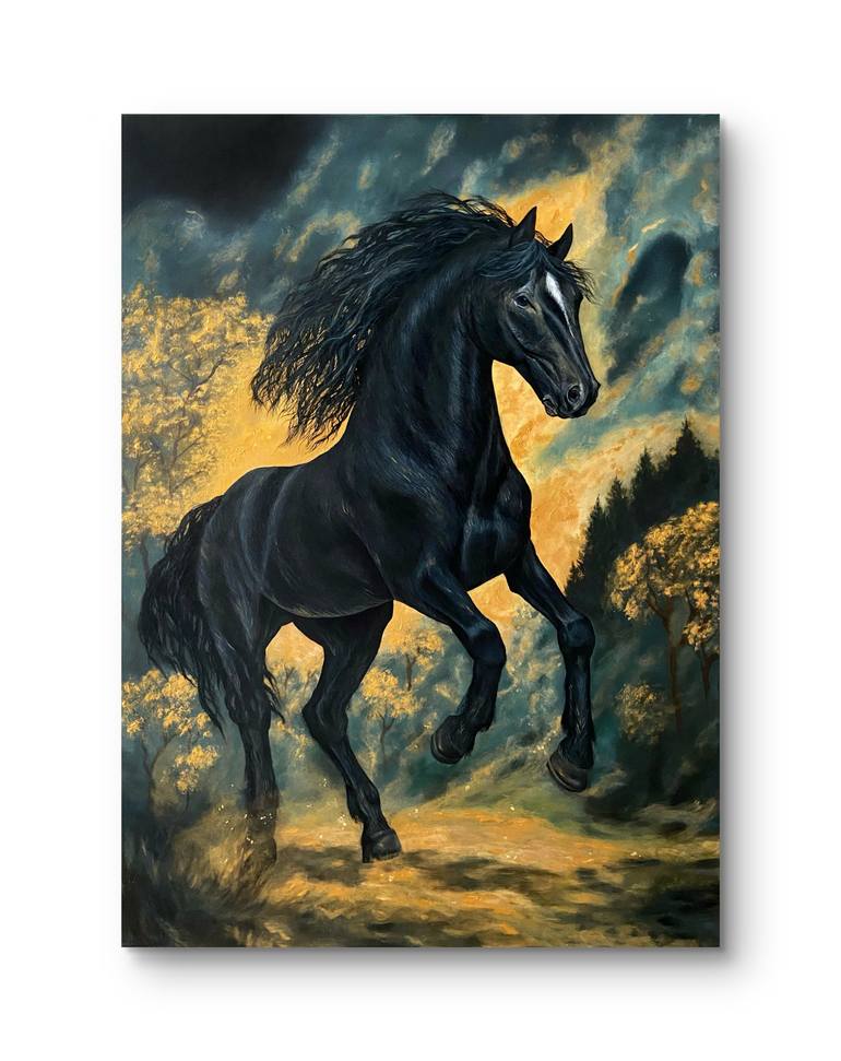 Original Contemporary Horse Painting by Francesca Dei