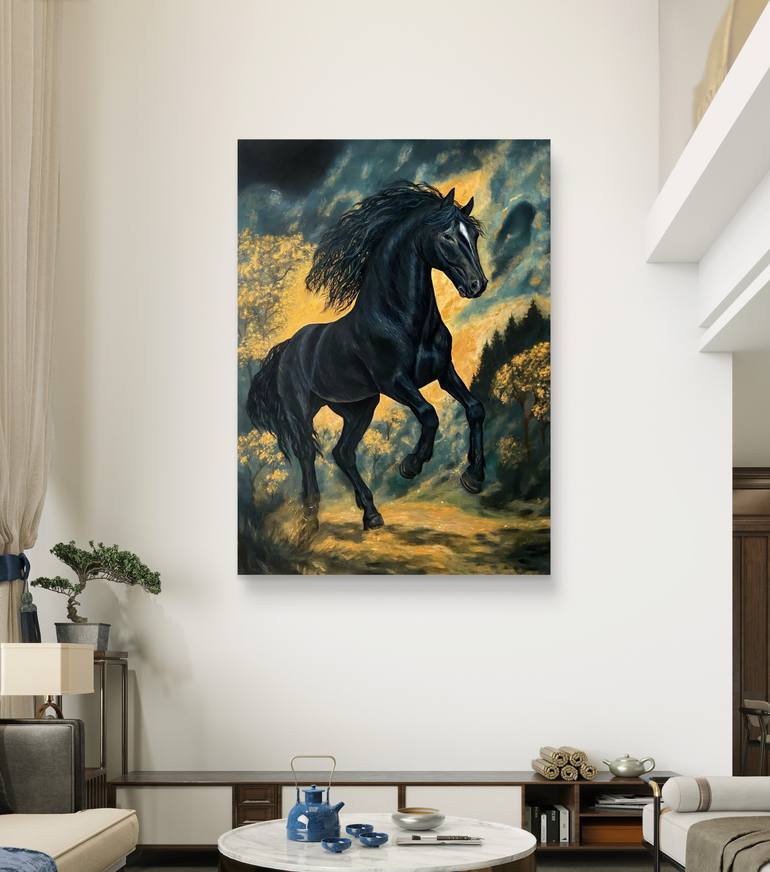 Original Contemporary Horse Painting by Francesca Dei