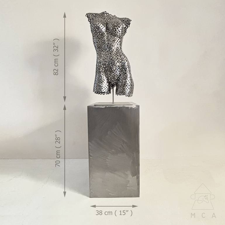 Original Art Deco Abstract Sculpture by Eduardo Eddiart