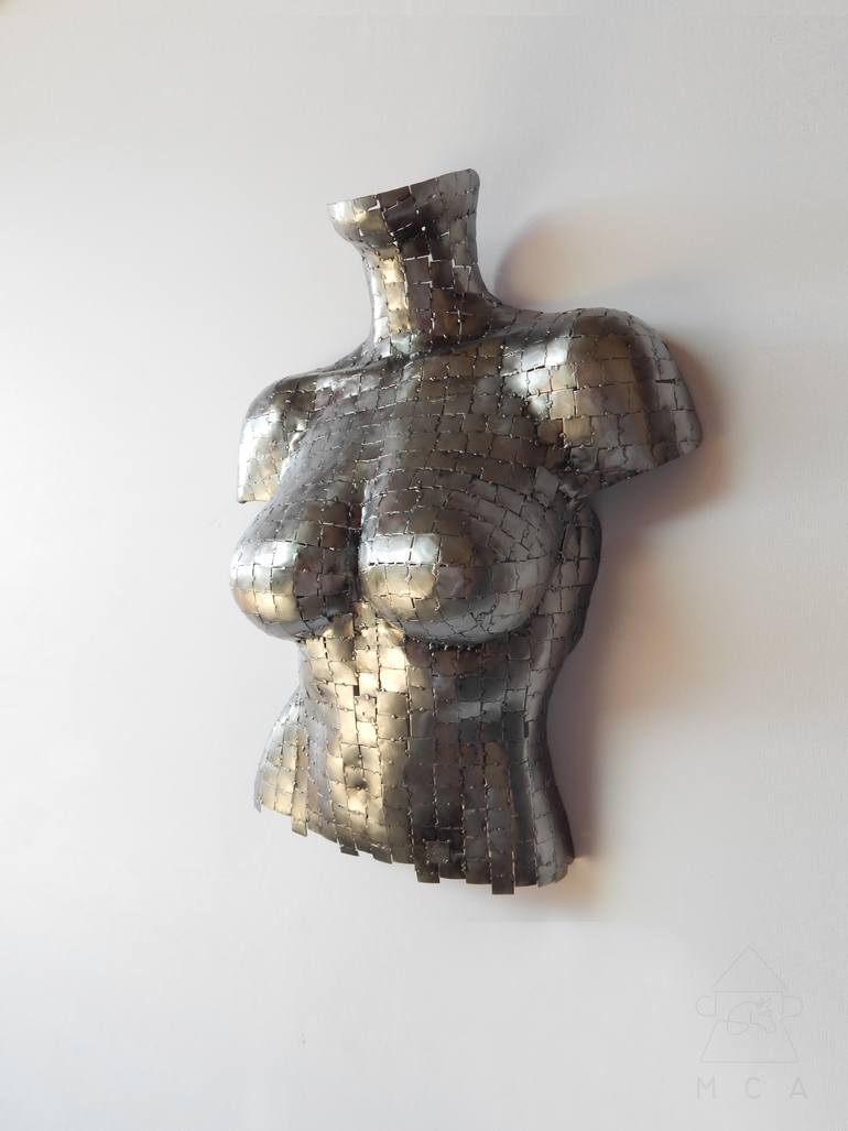 Original Art Deco Abstract Sculpture by Eduardo Eddiart