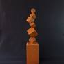 geometric metal sculpture acero corten