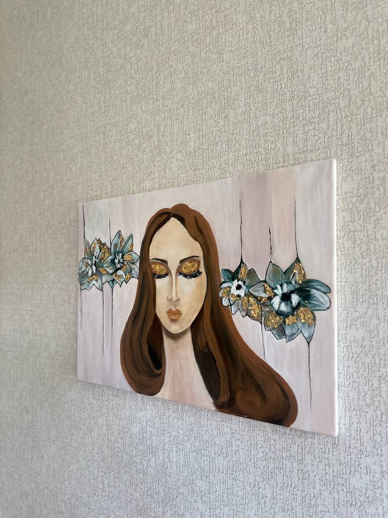 Original Figurative Women Painting by Elene Mariamidze