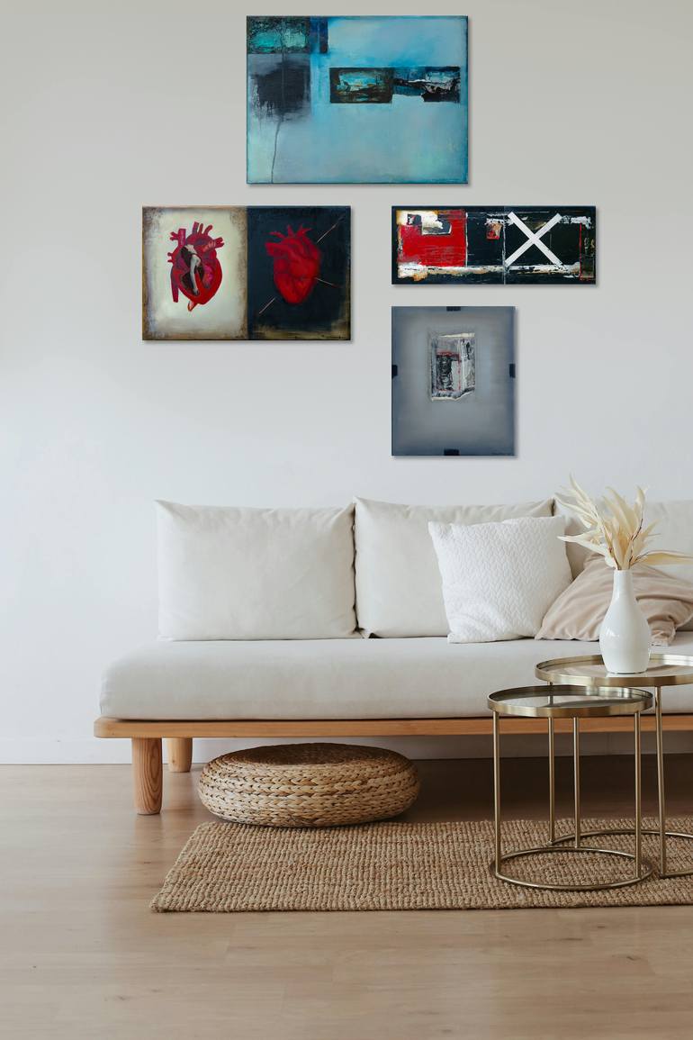Original Abstract Expressionism Love Painting by Magdalena Daniec