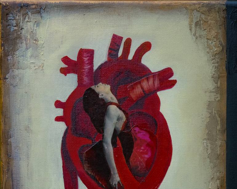 Original Abstract Expressionism Love Painting by Magdalena Daniec