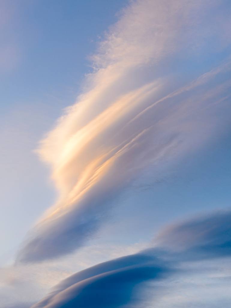 Original Landscape Photography by Gregory Johnston | Contemporary Art on Paper | Cloudscape at sunset over the Washington sky.