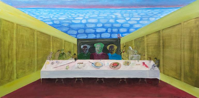 Original Famous Painting by Hana Juang  Modernism Art on Canvas  The First Super