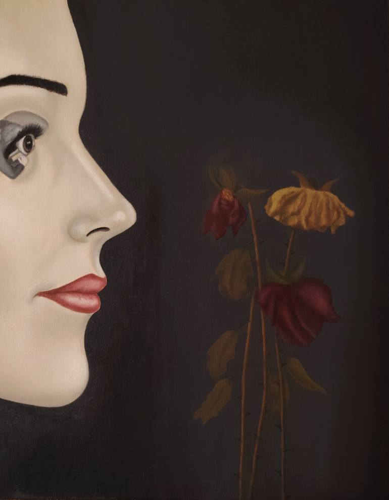 Original Surrealism People Painting by Emil Hasanov