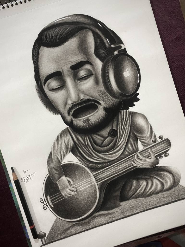 Original Black & White Comics Drawing by Ishaan K