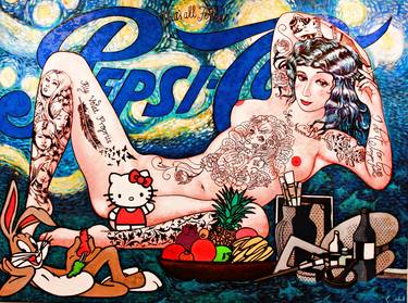 Original Pop Art Nude Paintings by Max Cantrell