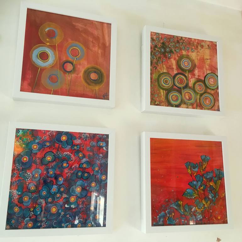 Original Abstract Floral Painting by Jacqueline Hammond