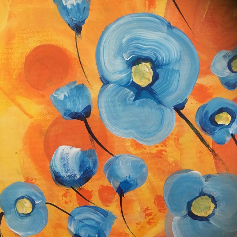 Original Expressionism Floral Painting by Jacqueline Hammond