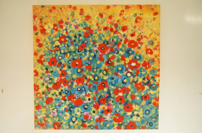 Original Expressionism Floral Painting by Jacqueline Hammond