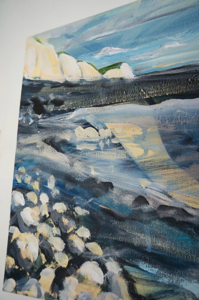 Original Impressionism Beach Painting by Jacqueline Hammond