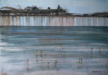 Print of Expressionism Beach Paintings by Jacqueline Hammond