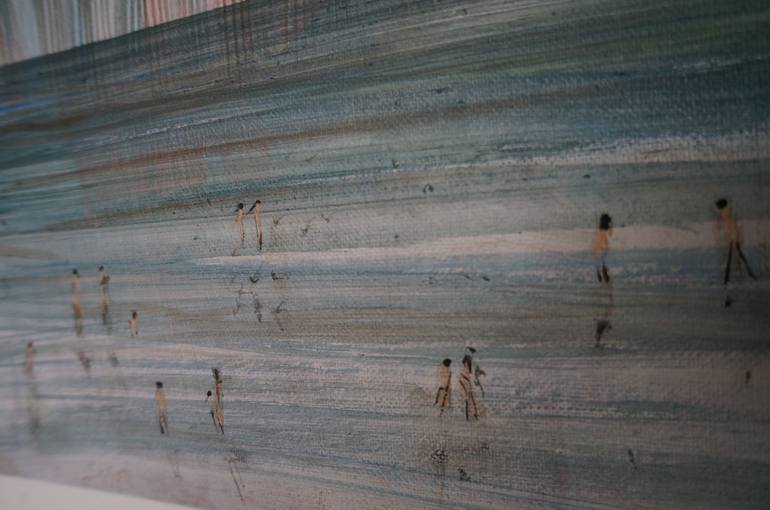 Original Expressionism Beach Painting by Jacqueline Hammond