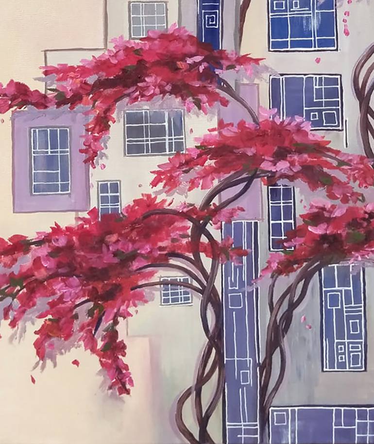 Original Surrealism Architecture Painting by Irina Kuprijanova
