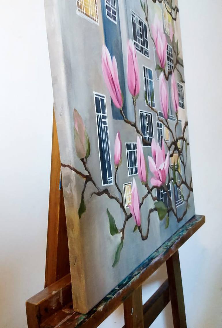 Original Surrealism Architecture Painting by Irina Kuprijanova