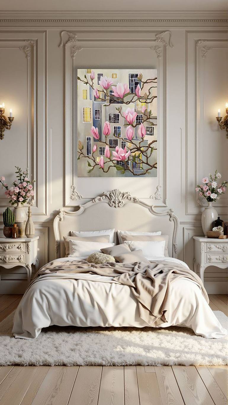 Original Surrealism Architecture Painting by Irina Kuprijanova
