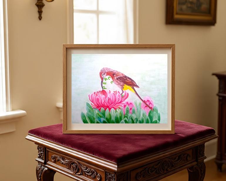Original Abstract Expressionism Floral Painting by Queen Sebo