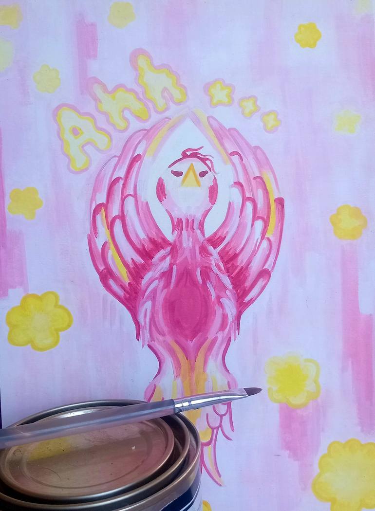 Original Abstract Expressionism Nature Painting by Queen Sebo