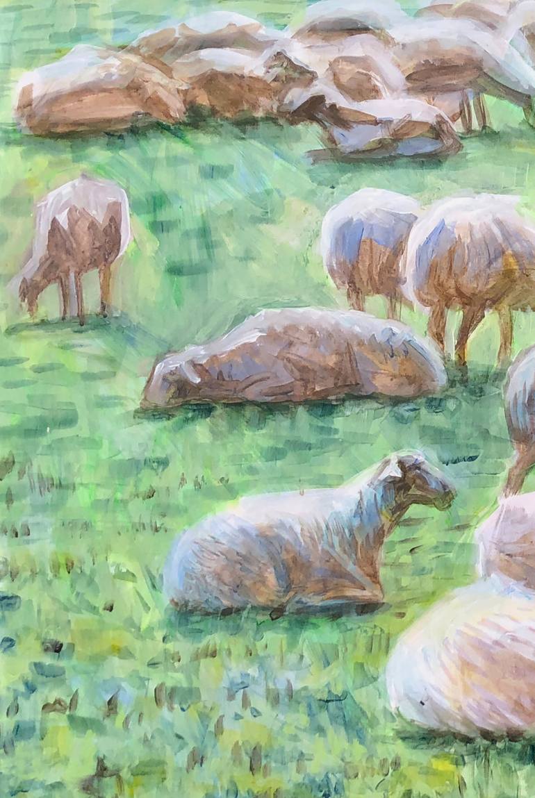 Original Impressionism Animal Painting by Bea Banfi