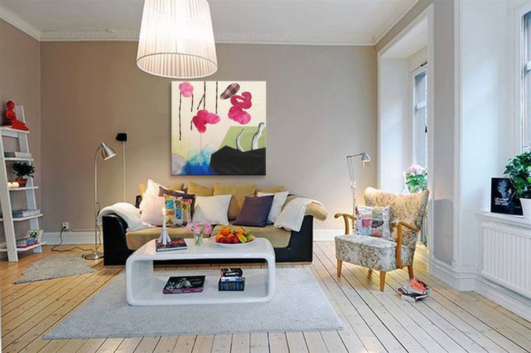 Original Abstract Fantasy Painting by Iris Lavy