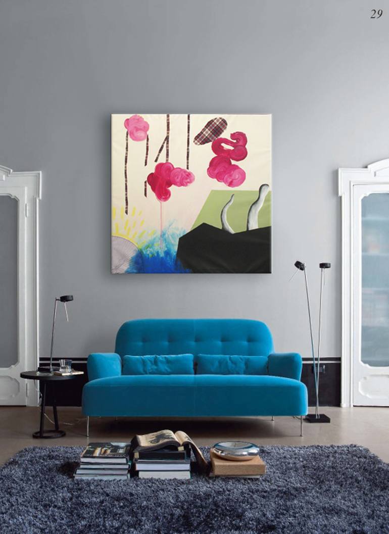 Original Abstract Fantasy Painting by Iris Lavy