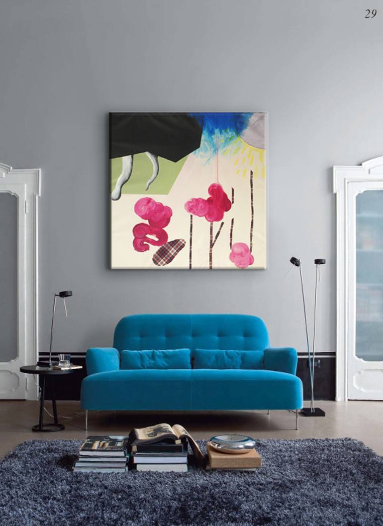 Original Abstract Fantasy Painting by Iris Lavy