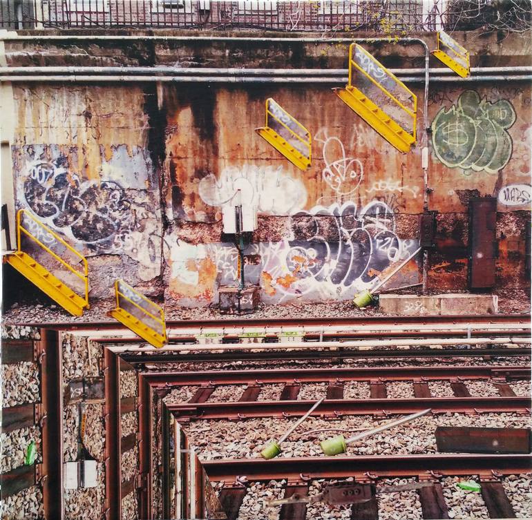 Cortelyou Road Station On The Q Line Collage by Iris Lavy Saatchi Art