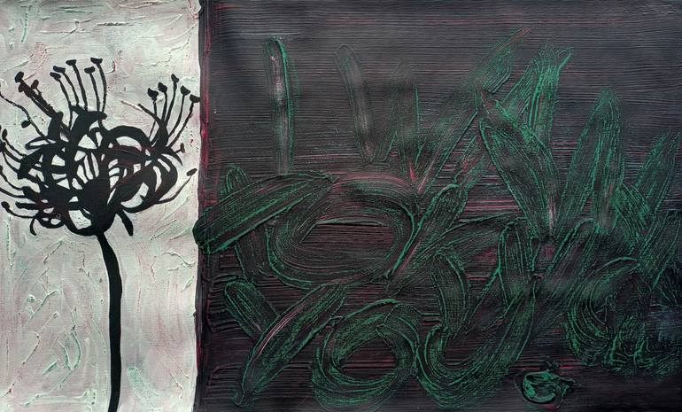 Original Floral Painting by Mustafa Talha Dilek | Contemporary Art on Canvas | Higanbana / I want to know you