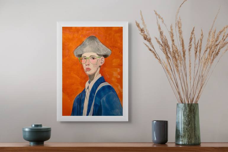 Original Modernism Men Painting by Sasha Holly