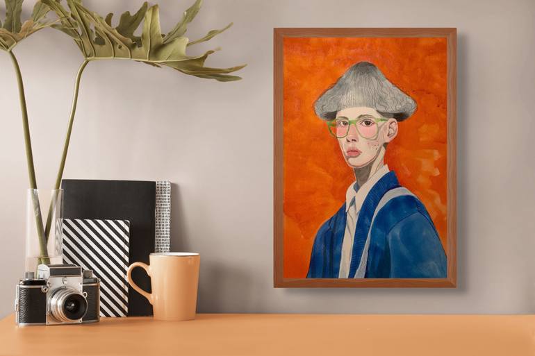 Original Modernism Men Painting by Sasha Holly