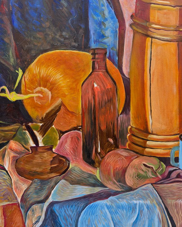 Original Abstract Expressionism Still Life Painting by Vasya Stasiuk