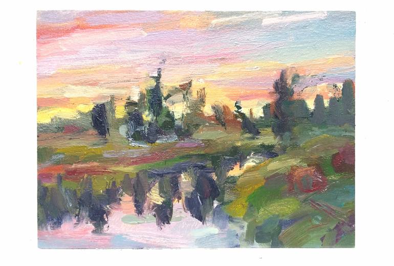 Original Abstract Landscape Painting by Jessica Sommer