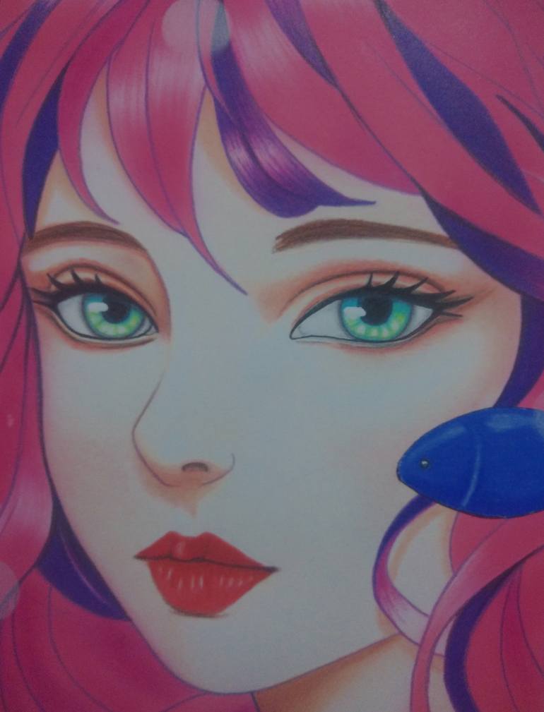 Original Pop Art Fantasy Drawing by Juliano Miranda